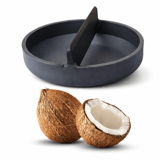 CocoCrack Steel Pro Coconut Breaker – Heavy-Duty Hand Press Coconut Opener with Water Collector