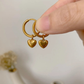 Small Heart Hoop Earrings – Gold Plated Stainless Steel