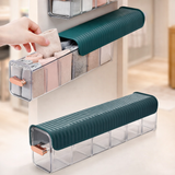 Clear Wall Mounted Drawer Organizer Transparent Underwear Panties Storage Box Punch-Free Multifunctional Storage Box For Clothes, Socks, Ties Wall Hanging Storage Box