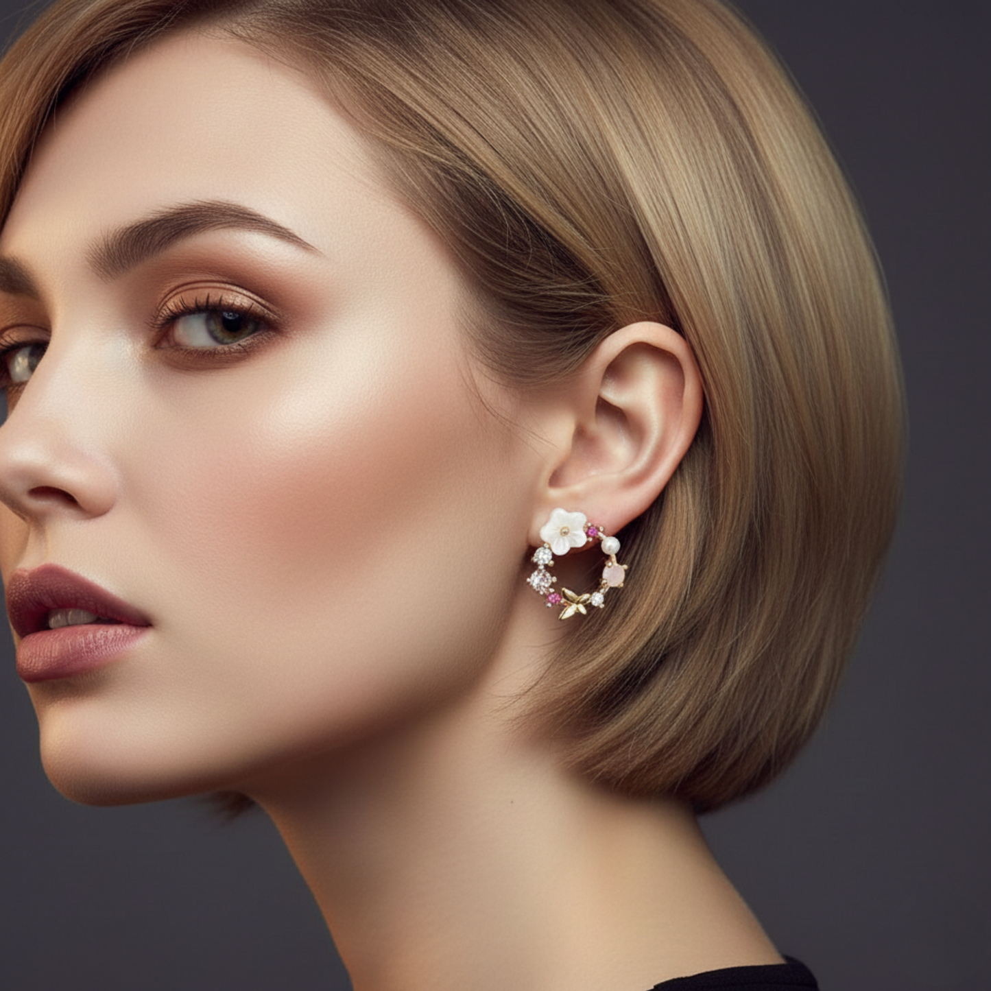 Mini Flower Butterfly Earrings