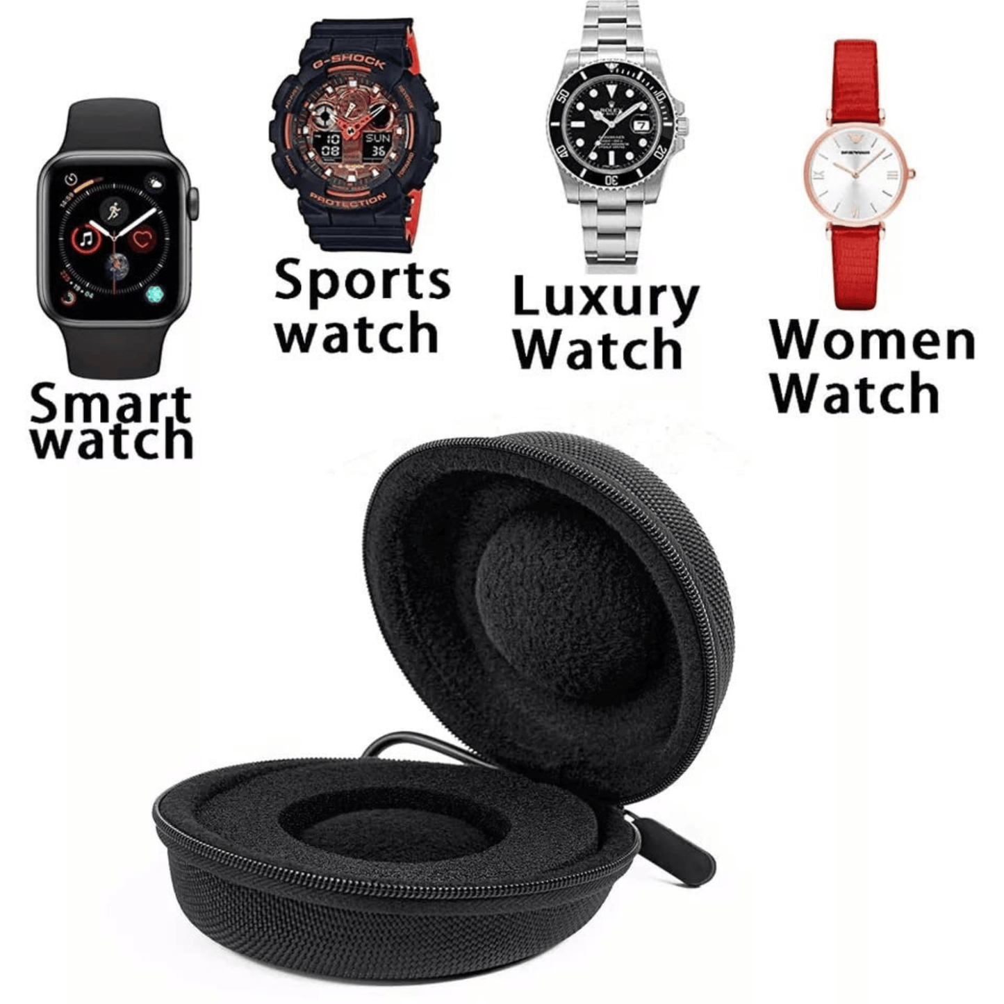 Watch Hard Storage Box – Portable Travel Case for Wrist & Smart Watches