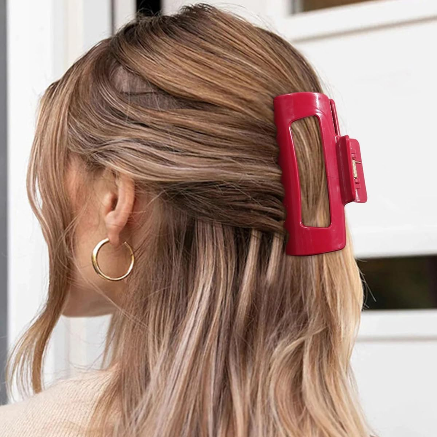 Trendy Women Silicone Hair Claw Clip – Cylinder Shape, Soft & Flexible (Multicolor, Pack of 4)