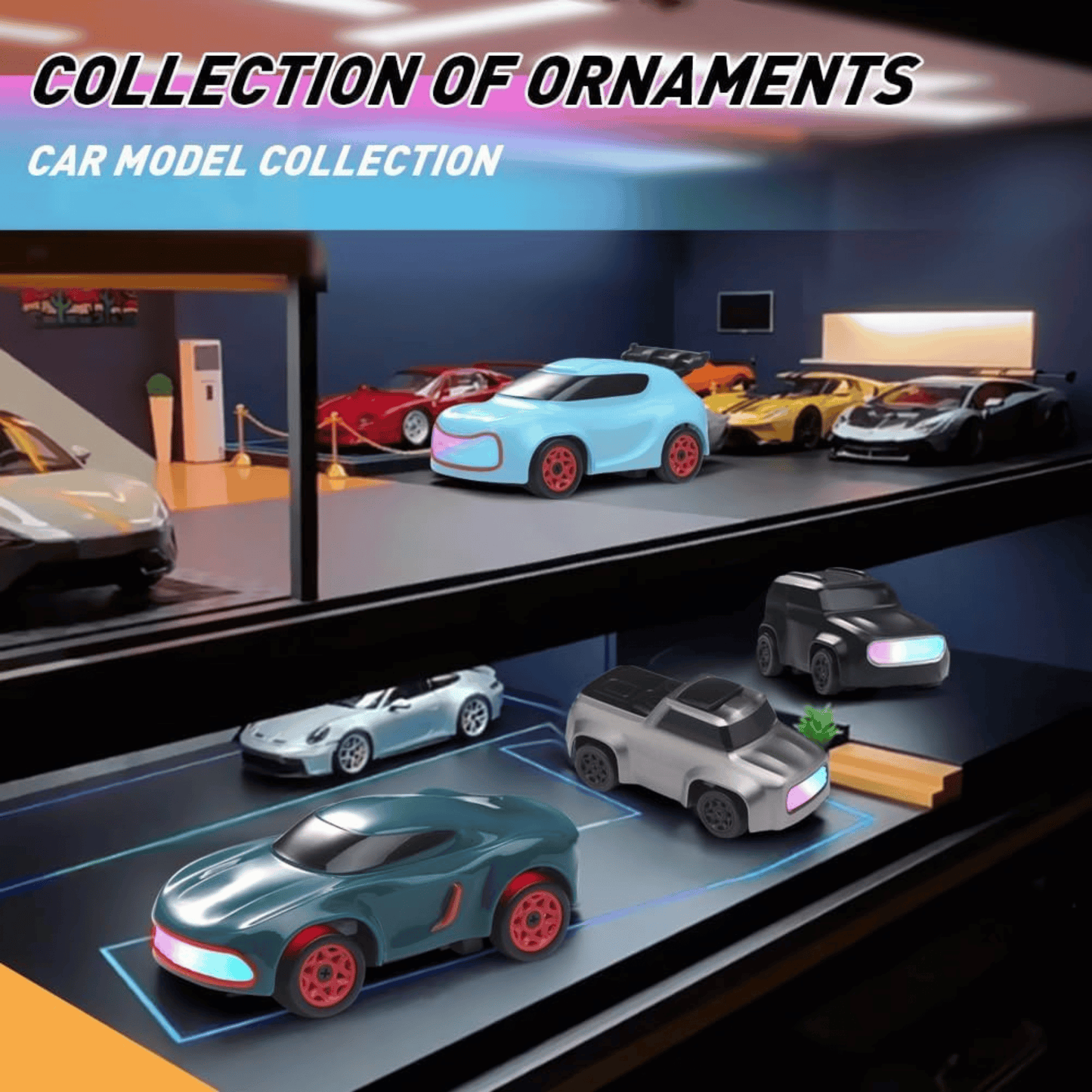 TurboMini 1:64 RC Drift Car – LED Lights, Instant Boost & Type-C Fast Charging