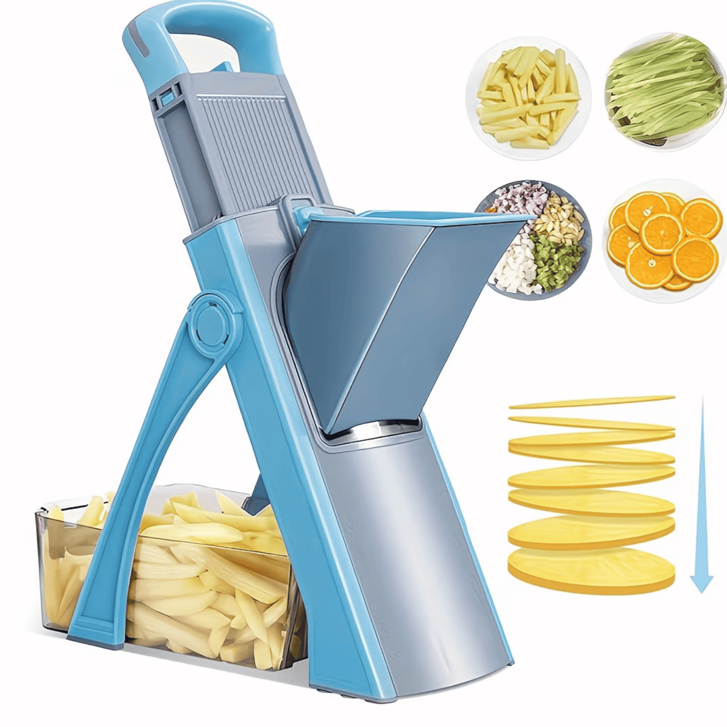 Adjustable Vegetable Slicer & Mandoline – Safe, Compact & Perfect for Meal Prep