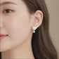 White Heart Diamond Earring